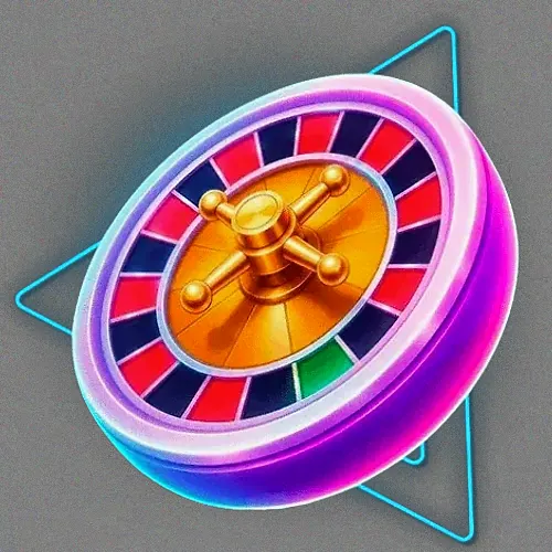 Neon roulette wheel
