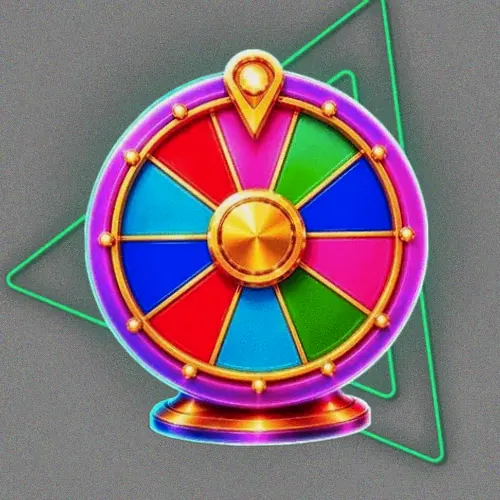 Colourful prize wheel