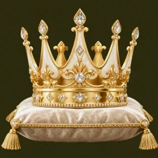 Gold crown on cushion — Betzillo