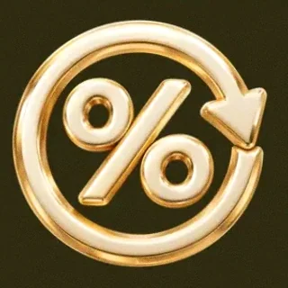 Gold percent symbol — Betzillo